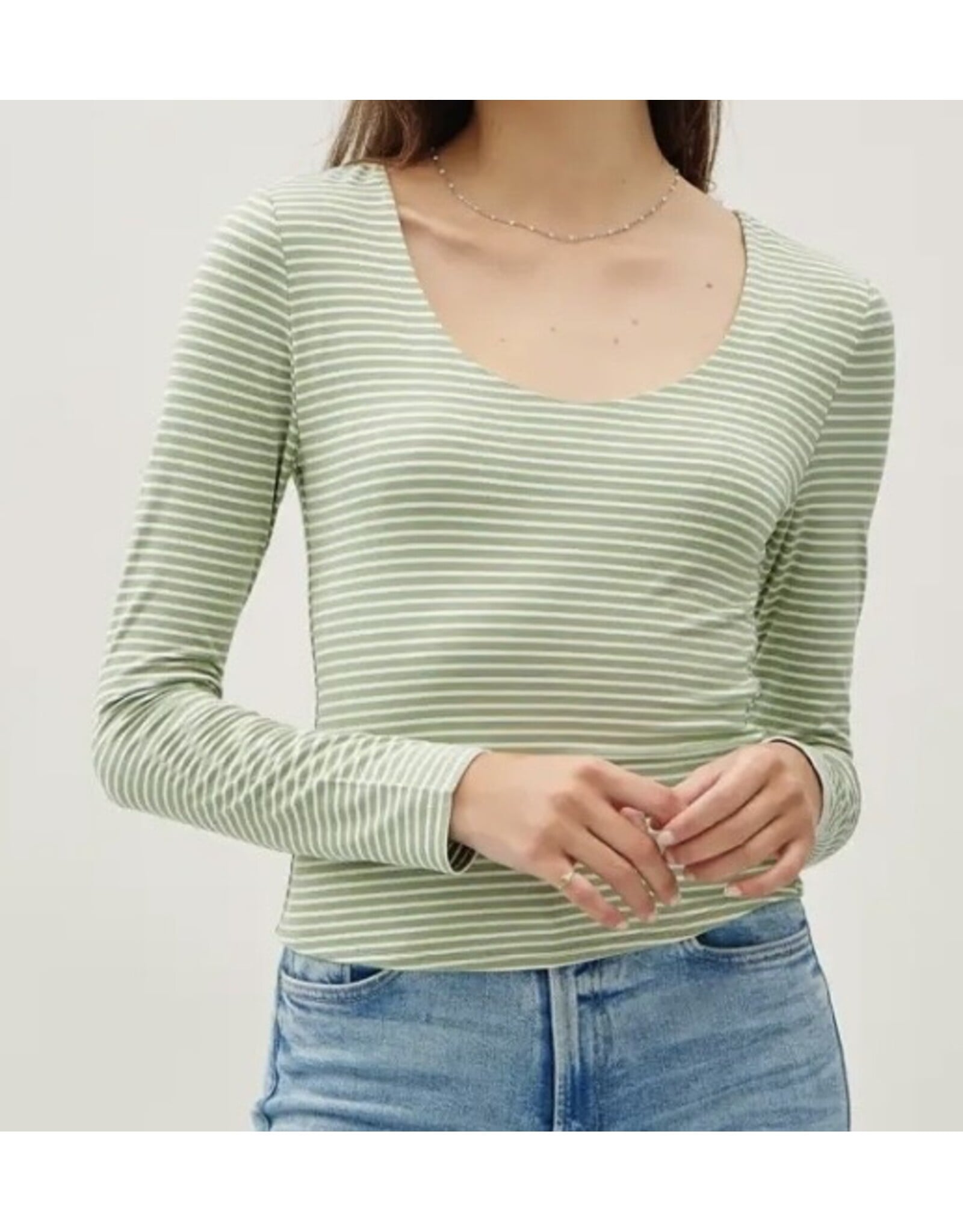 Ultra Soft Striped L/S Top