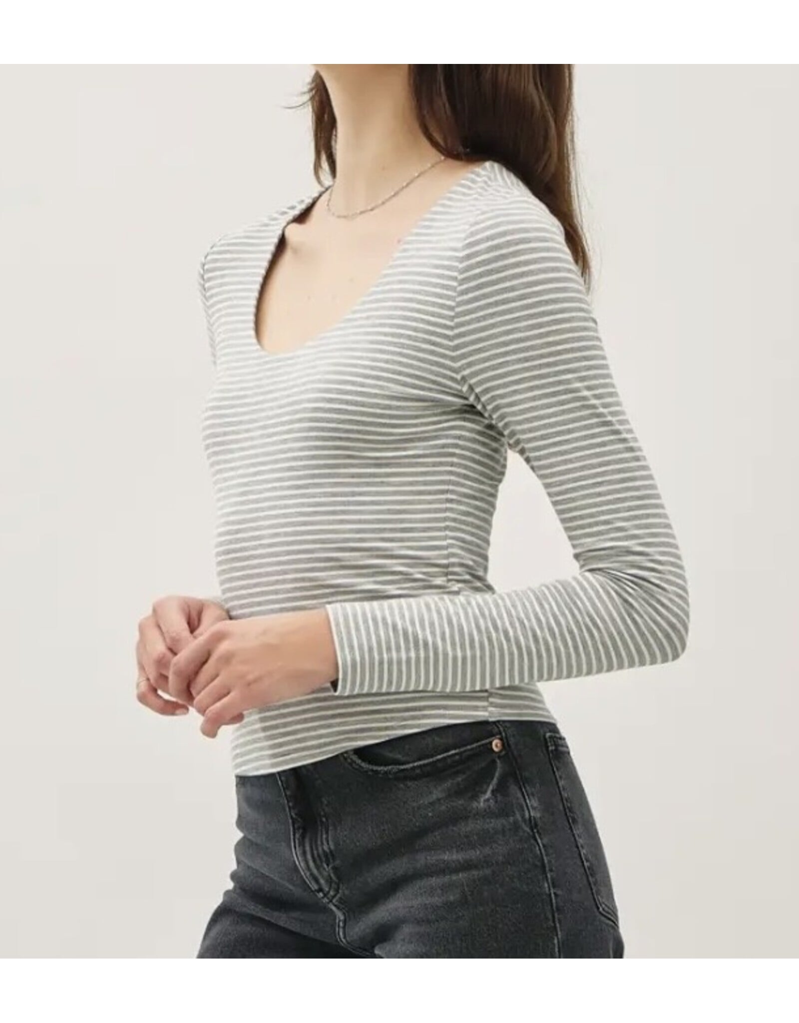Ultra Soft Striped L/S Top