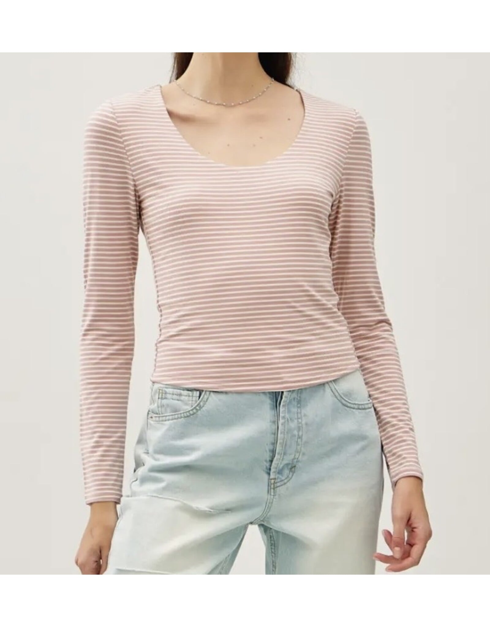 Ultra Soft Striped L/S Top