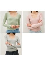 Ultra Soft Striped L/S Top