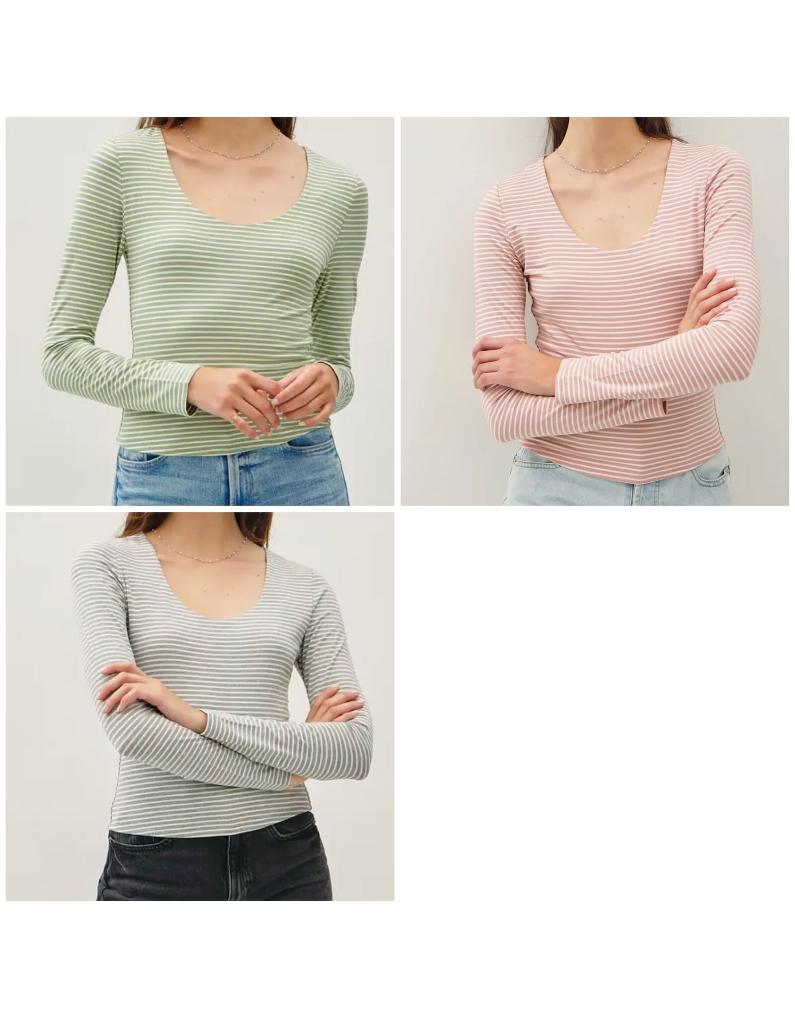 Ultra Soft Striped L/S Top