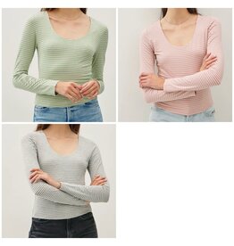 Ultra Soft Striped L/S Top
