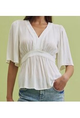 Kimono Sleeve Empire Waist Blouse