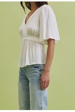 Kimono Sleeve Empire Waist Blouse