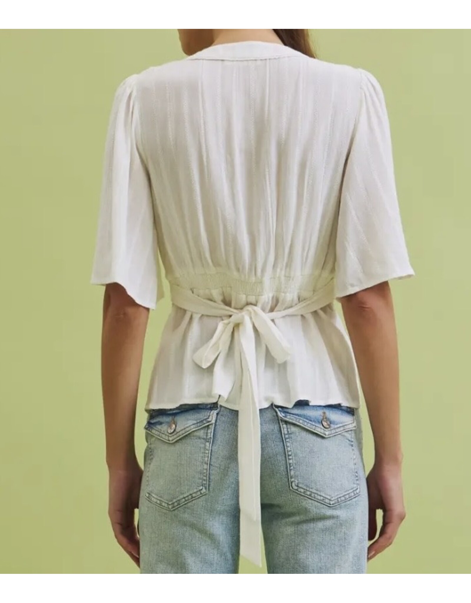 Kimono Sleeve Empire Waist Blouse