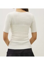 Cardigan/Tank Layered Look Ribbed Sweater