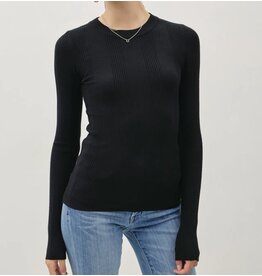 Black Patterned Knit Sweater