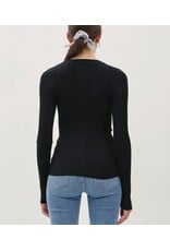 Black Patterned Knit Sweater