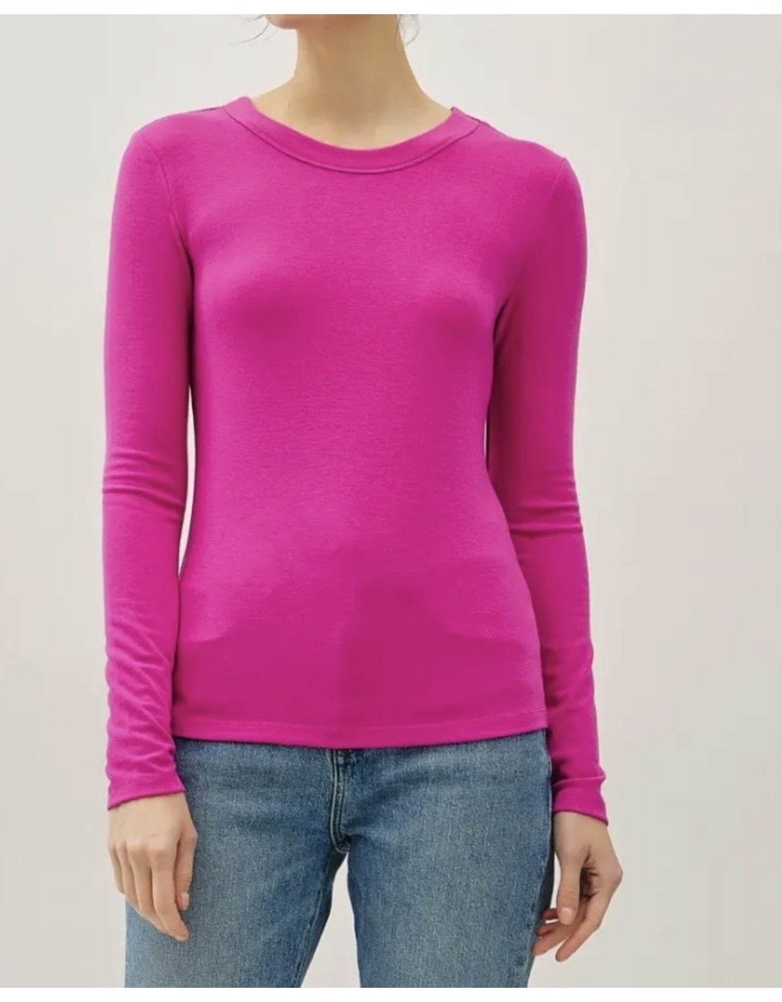 Round Neck Long Sleeve Knit Top