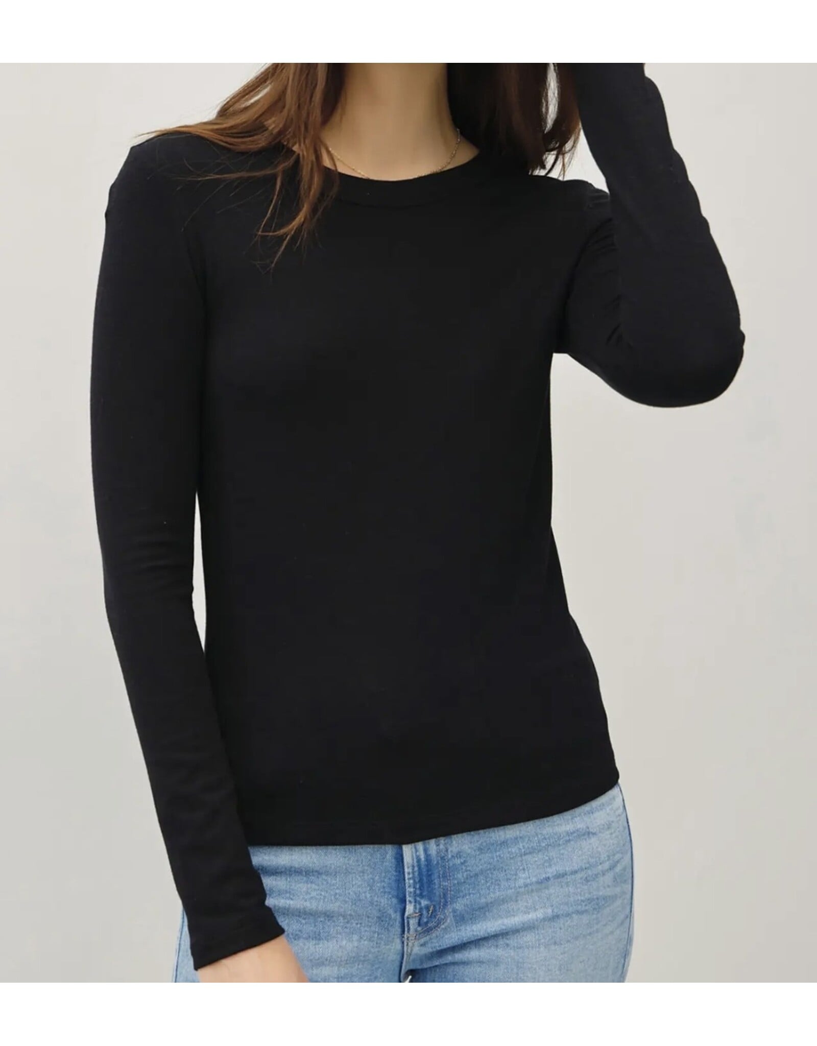 Round Neck Long Sleeve Knit Top