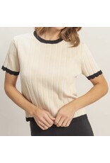 Ribbed Crew Neck Sweater