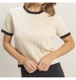 Ribbed Crew Neck Sweater