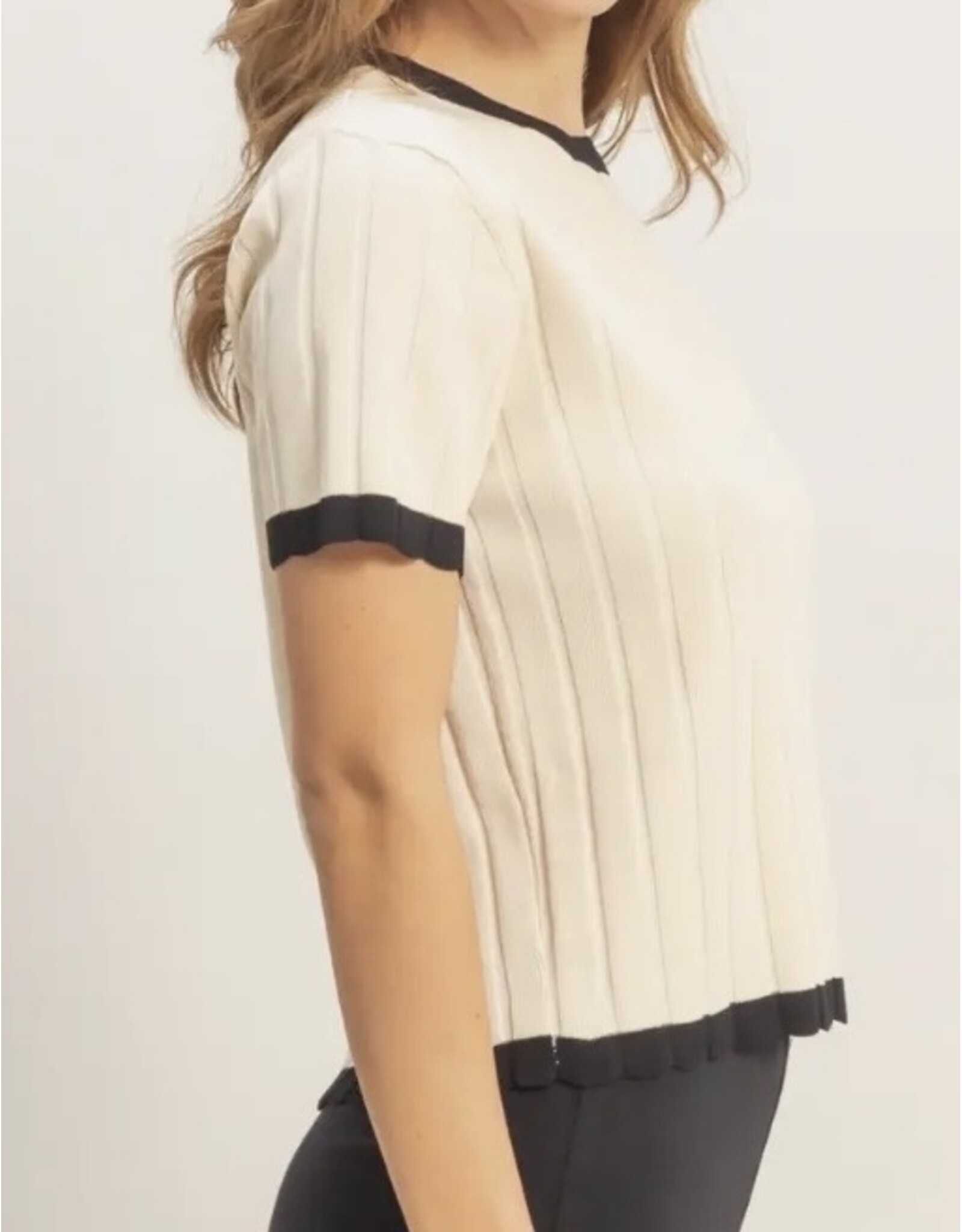 Ribbed Crew Neck Sweater