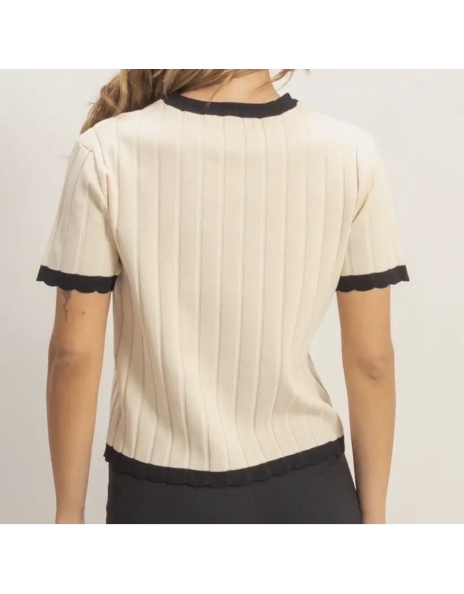 Ribbed Crew Neck Sweater