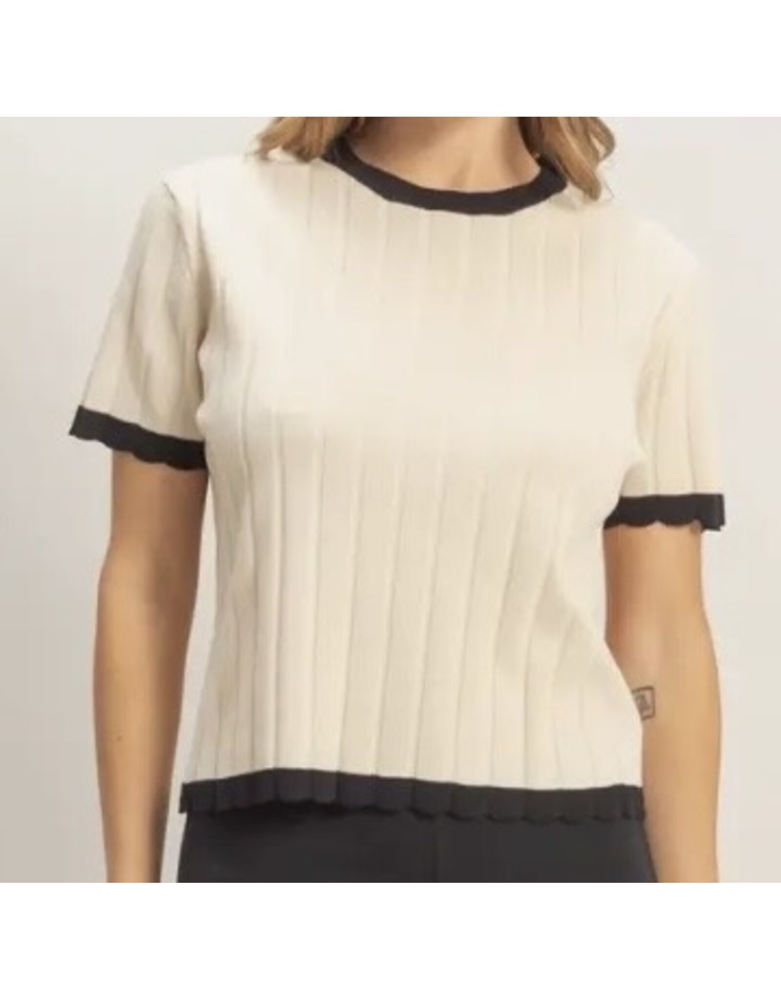 Ribbed Crew Neck Sweater