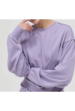 Raw Edge Detail Burnout Sweatshirt