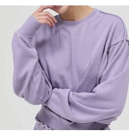 Raw Edge Detail Burnout Sweatshirt