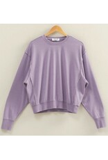 Raw Edge Detail Burnout Sweatshirt