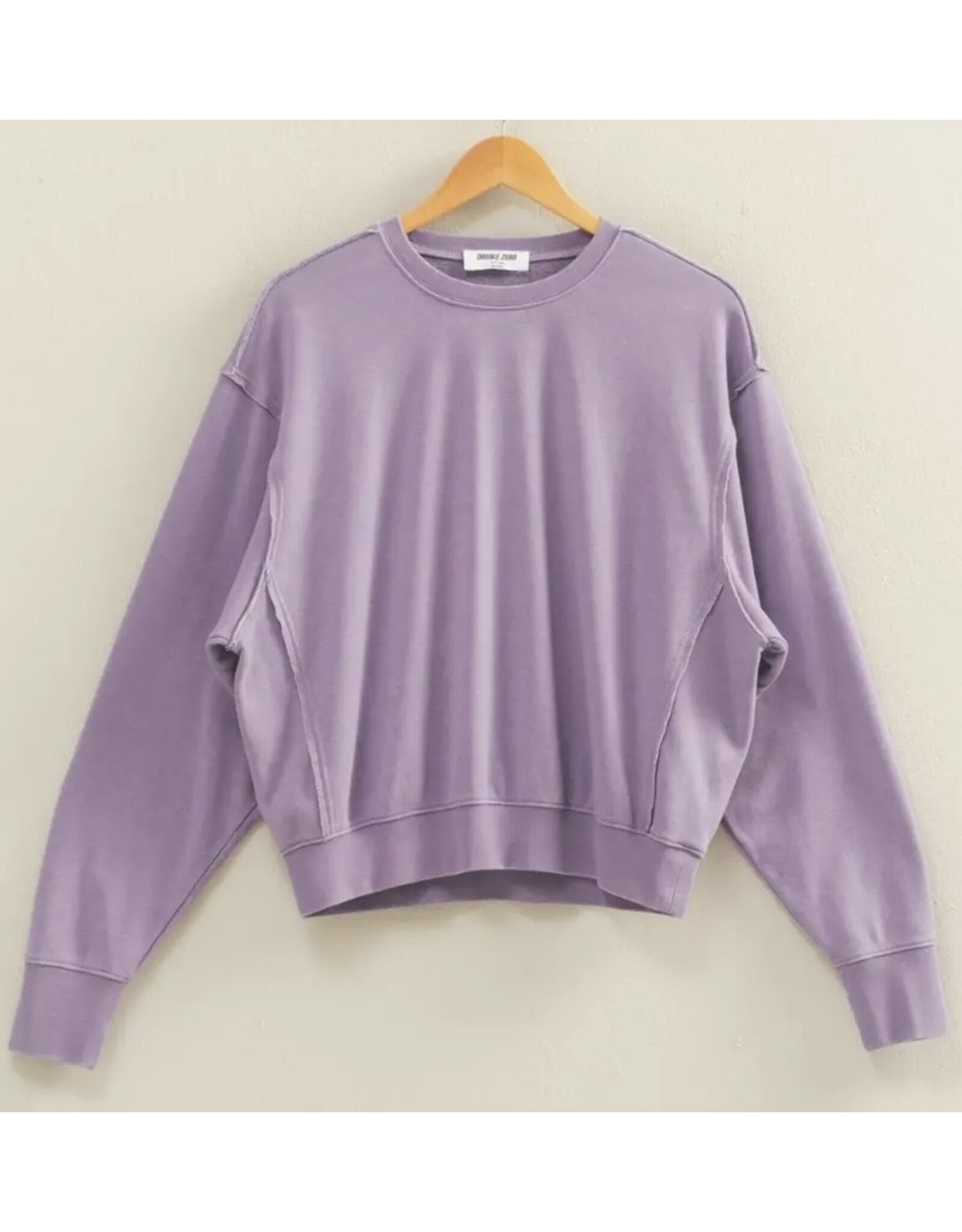 Raw Edge Detail Burnout Sweatshirt