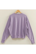 Raw Edge Detail Burnout Sweatshirt