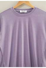 Raw Edge Detail Burnout Sweatshirt