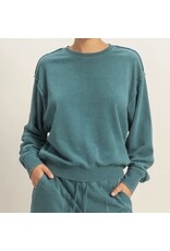 Raw Edge Detail Burnout Sweatshirt