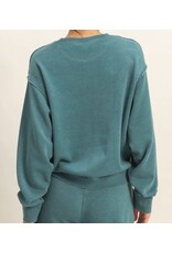 Raw Edge Detail Burnout Sweatshirt