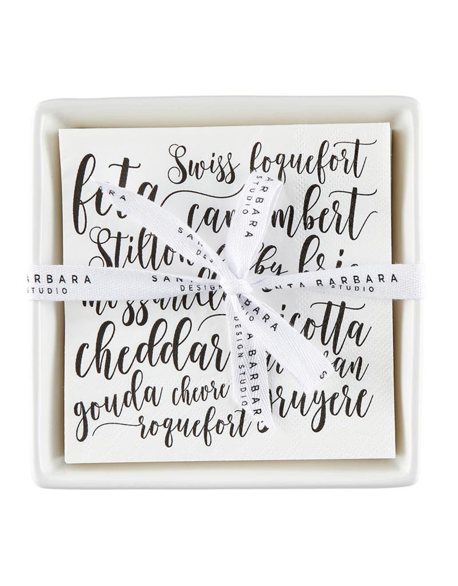 Santa Barbara Designs Ceramic Napkin Tray - Cheese