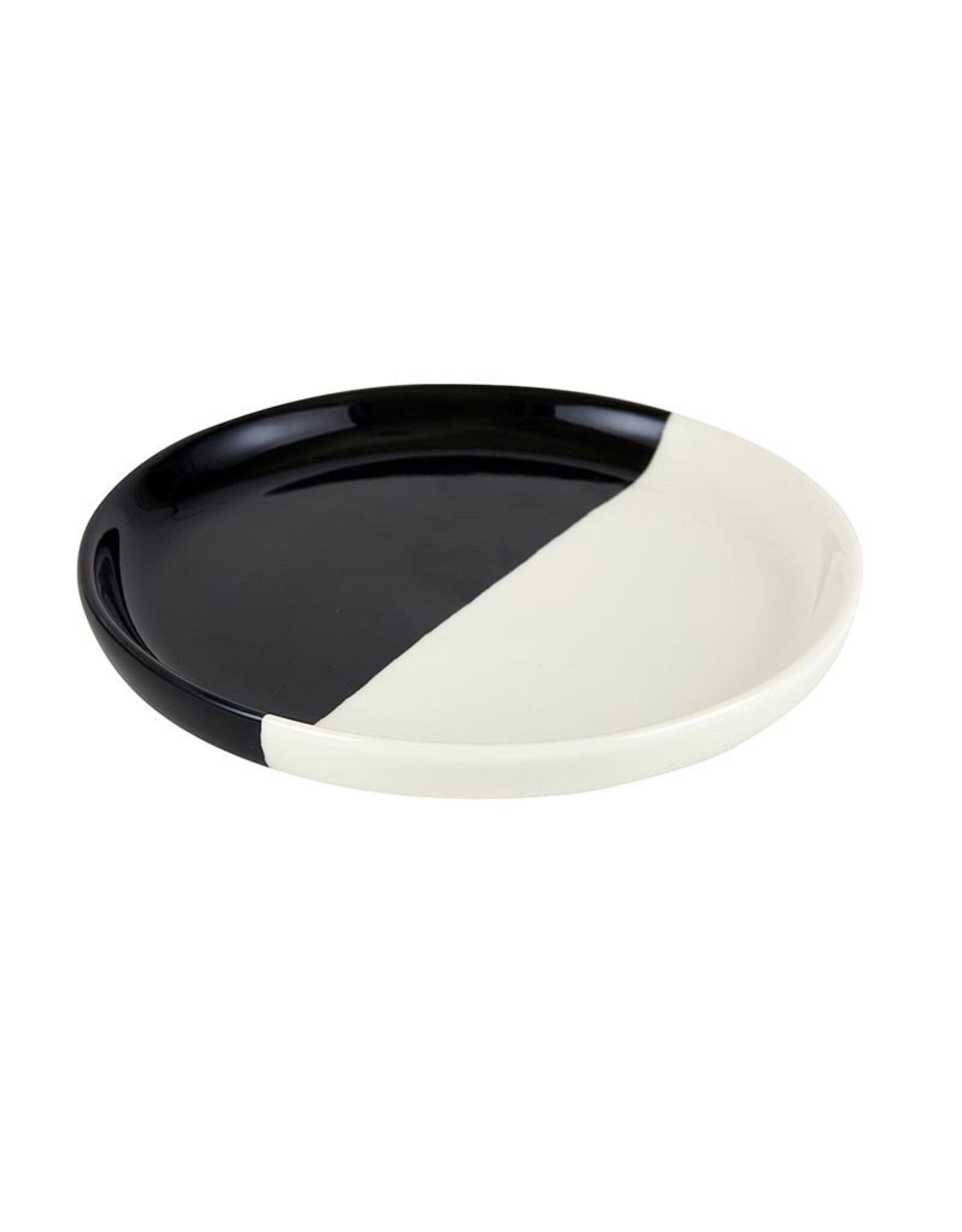 Santa Barbara Designs Black/White Dip 6" plate