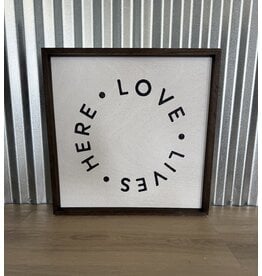 Santa Barbara Designs Love Lives Here sign