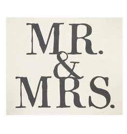 Santa Barbara Designs Mr & Mrs reversible soft throw blanket