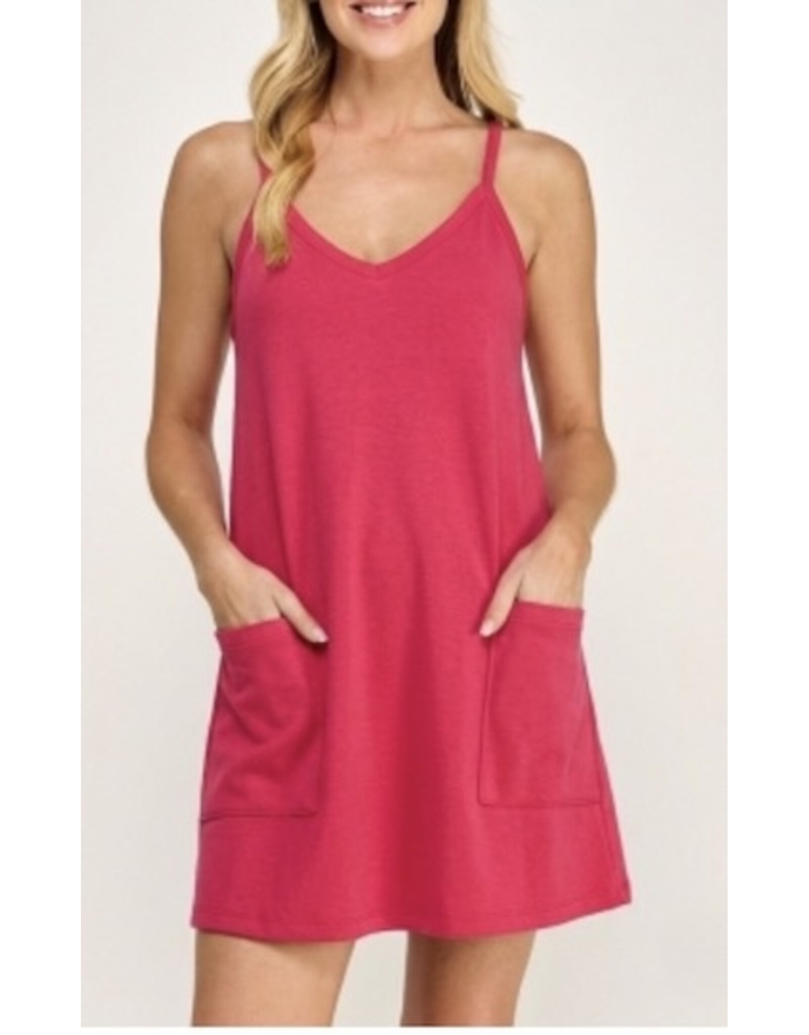 Red romper dress in techno cupro