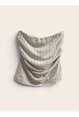 Linen stripe tube top