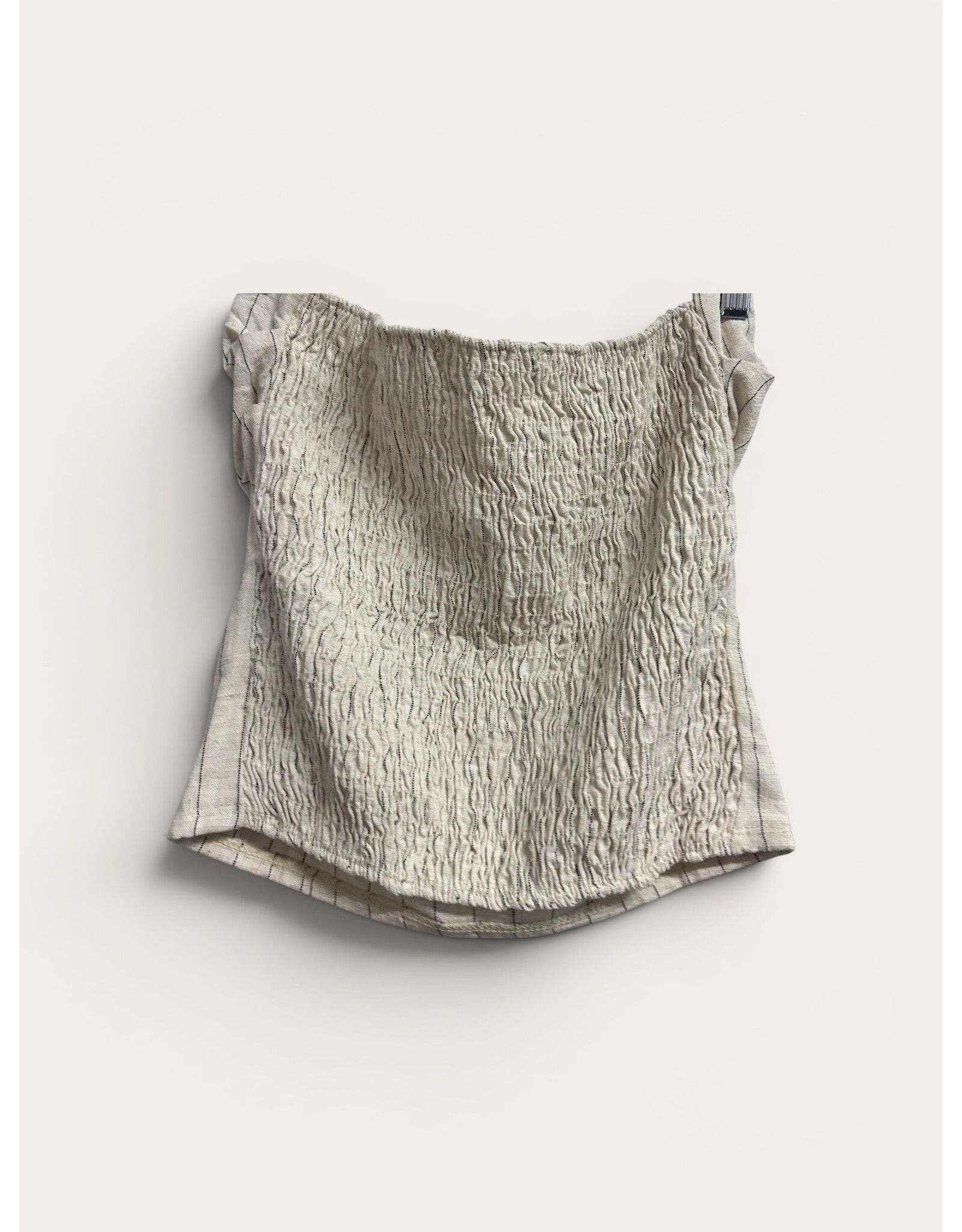 Linen stripe tube top