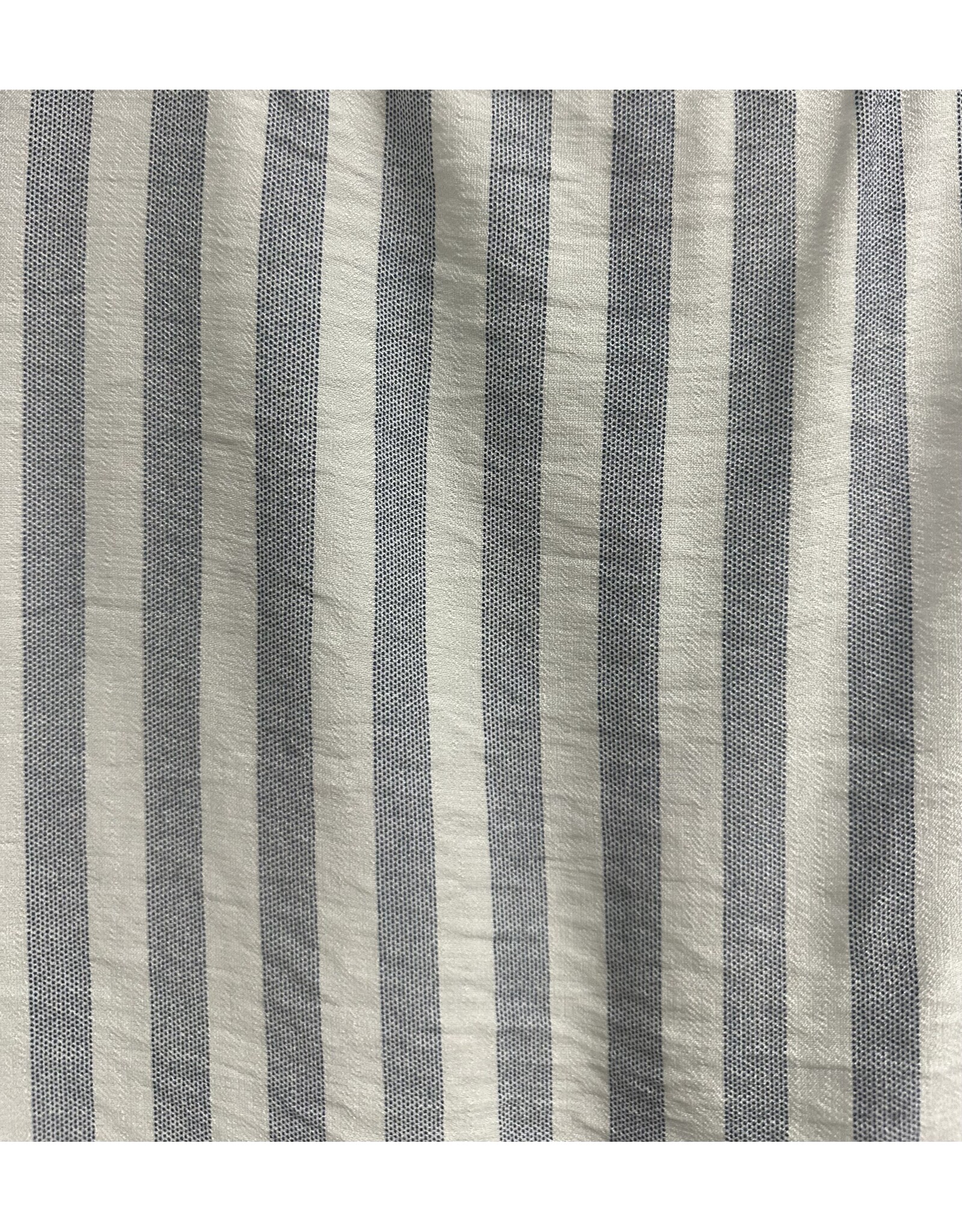 Denim/Off White Stripe Front Tie Top
