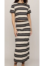 ZSupply Gail Striped Jersey Midi Skirt