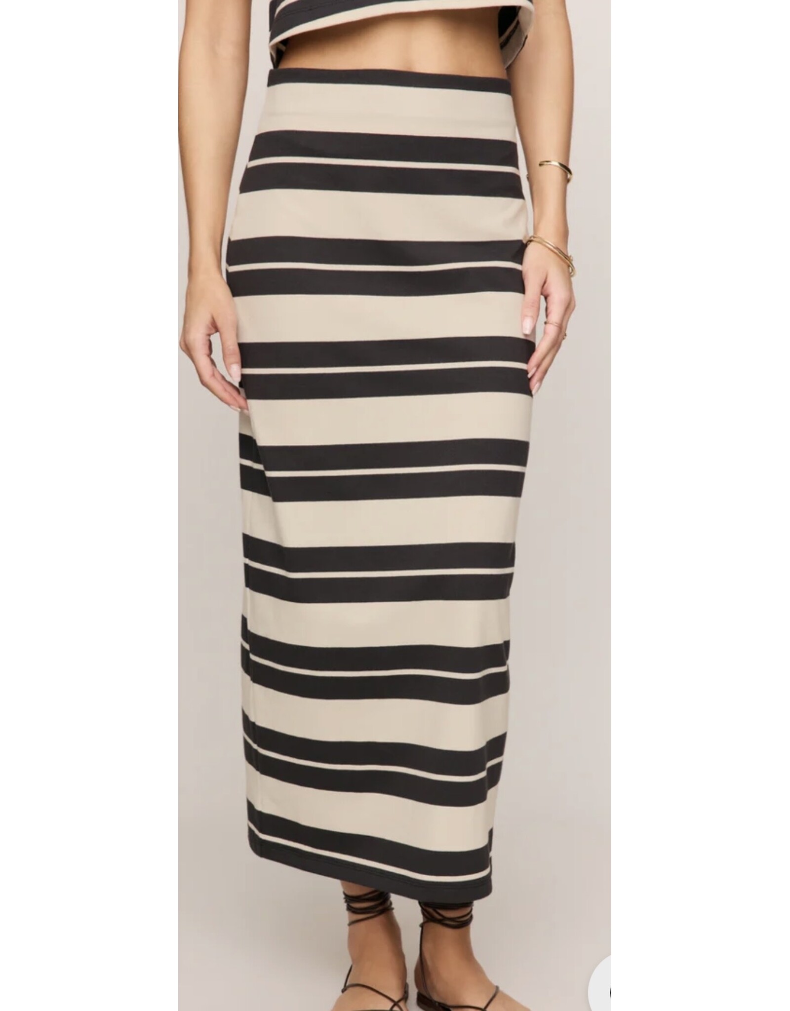 ZSupply Gail Striped Jersey Midi Skirt