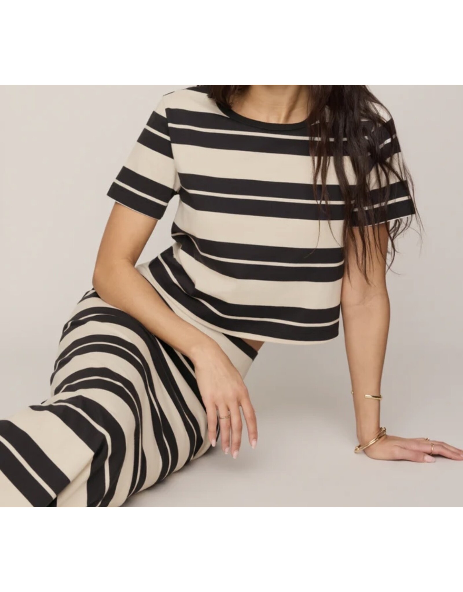 ZSupply Gail Striped Jersey Midi Skirt
