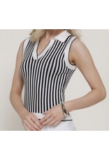 Sleeveless Stripe Sweater
