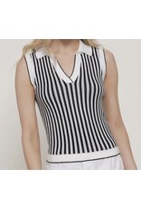 Sleeveless Stripe Sweater