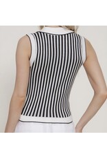 Sleeveless Stripe Sweater