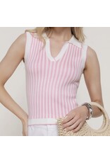 Sleeveless Stripe Sweater
