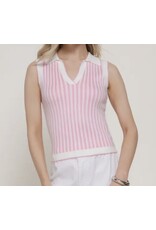 Sleeveless Stripe Sweater