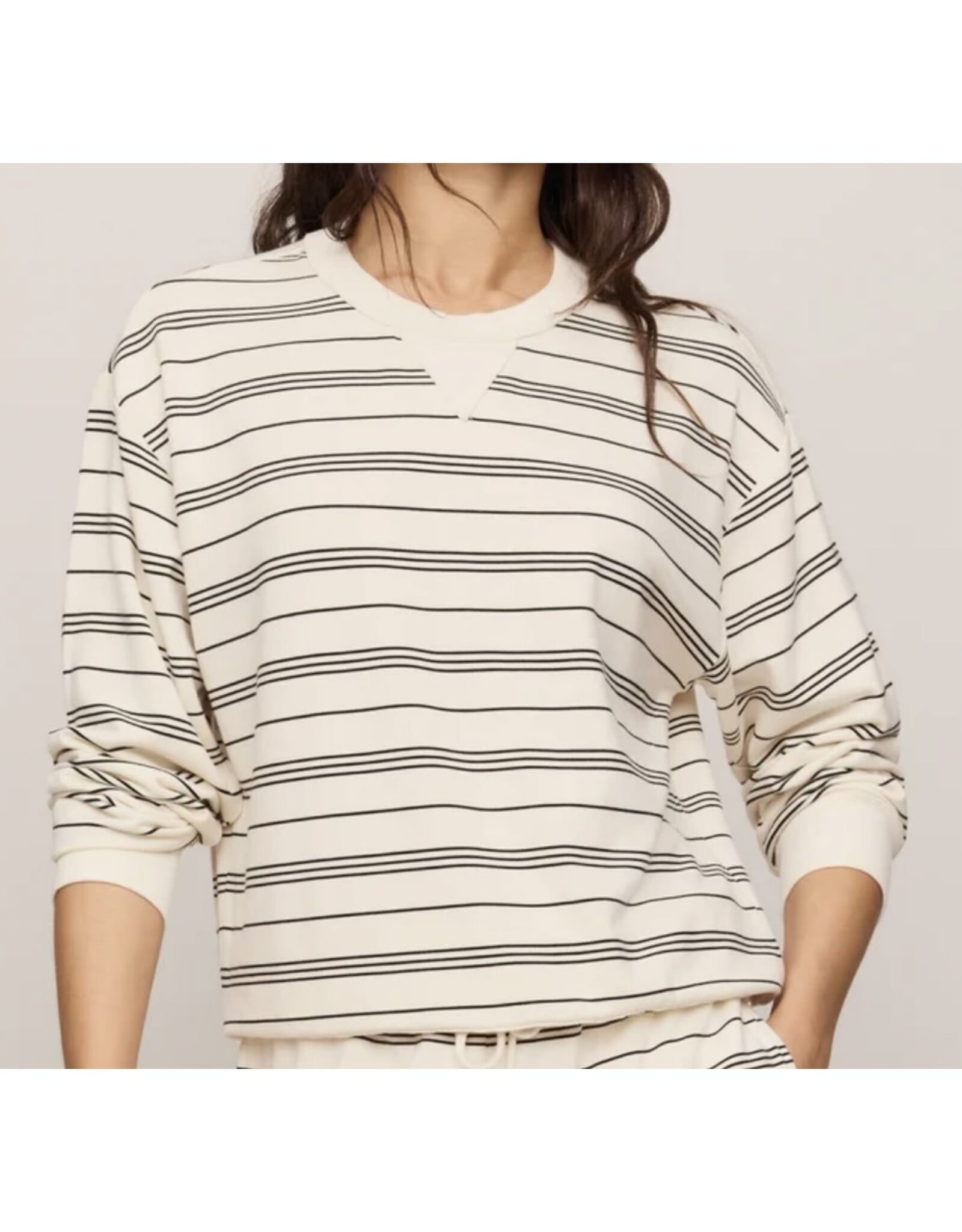 ZSupply ZSupply Stand Out Striped Fleece Sweatshirt