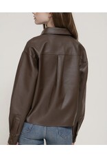 Faux Washed Leather Shirt