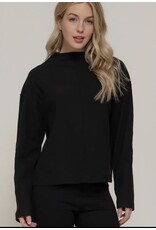 Brushed rib l/s top w/ visible seams