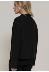 Brushed rib l/s top w/ visible seams