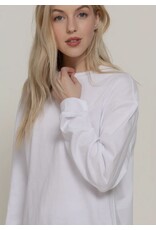 Boyfriend cut crew neck l/s tee
