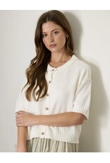 Blu pepper Raw Edge Knit s/s Cardigan
