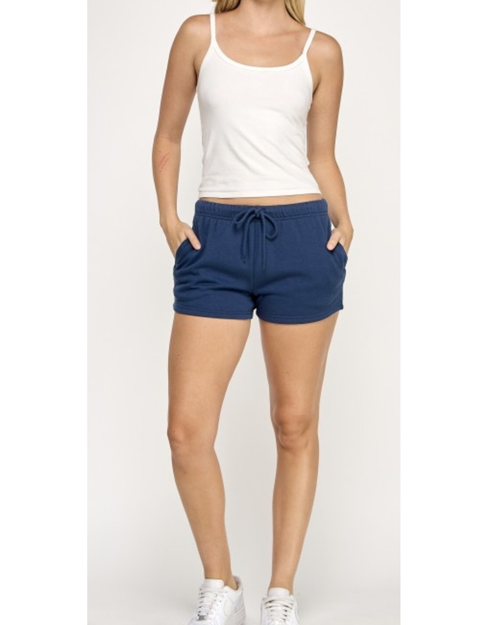 Fleece shorts with pockets